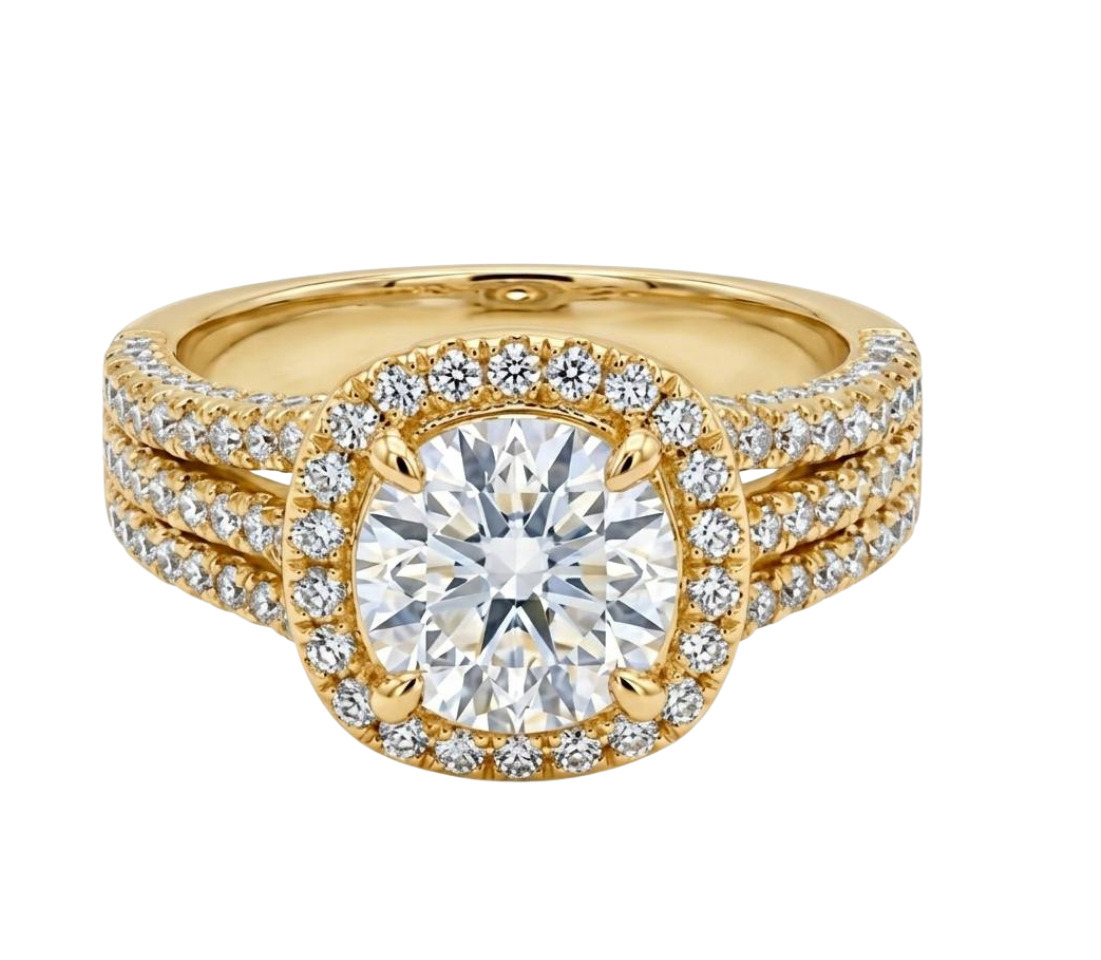 Aesthetic Triple-Band Brilliant Ring