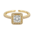 Elegant Square Zirconia Ring | Adjustable