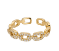 Zirconia Chain Link Ring | Adjustable)