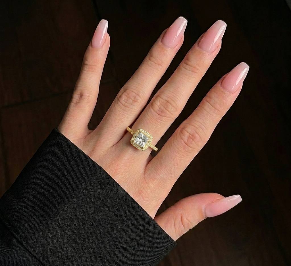 Elegant Square Zirconia Ring | Adjustable
