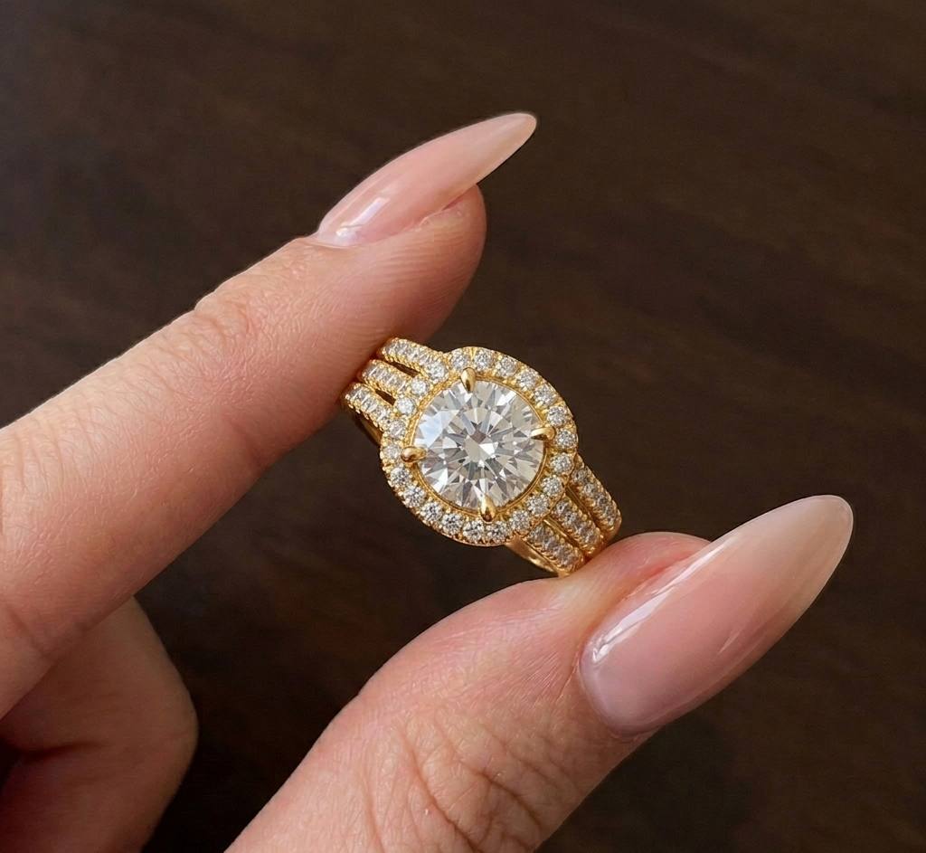 Aesthetic Triple-Band Brilliant Ring